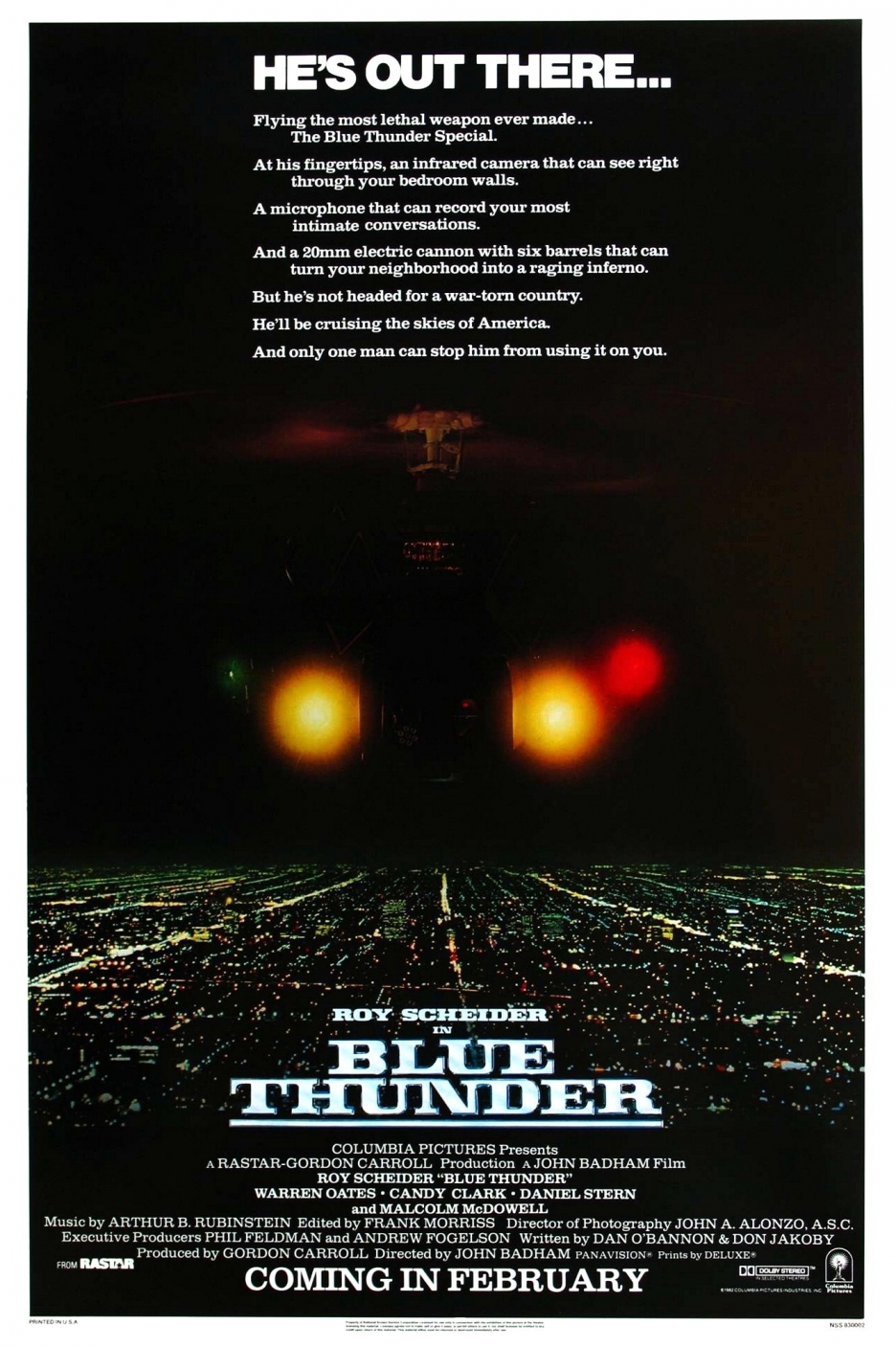 Blue Thunder (1983) ปฏิบัติการสอดแนมท้านรก Roy Scheider