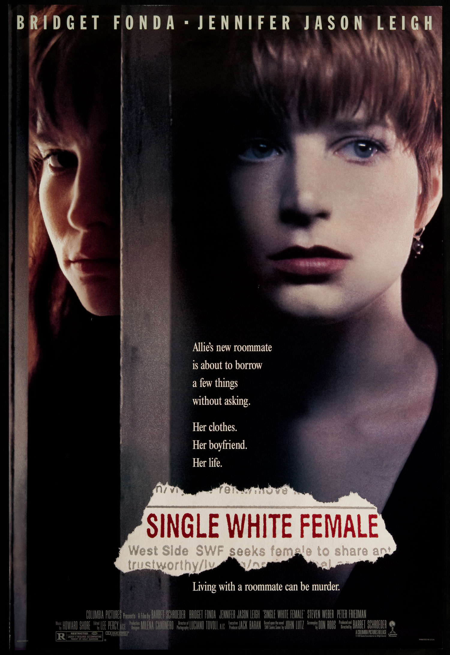 Single White Female (1992) ภัยชิดใกล้ อย่าไว้ใจผู้หญิง Bridget Fonda