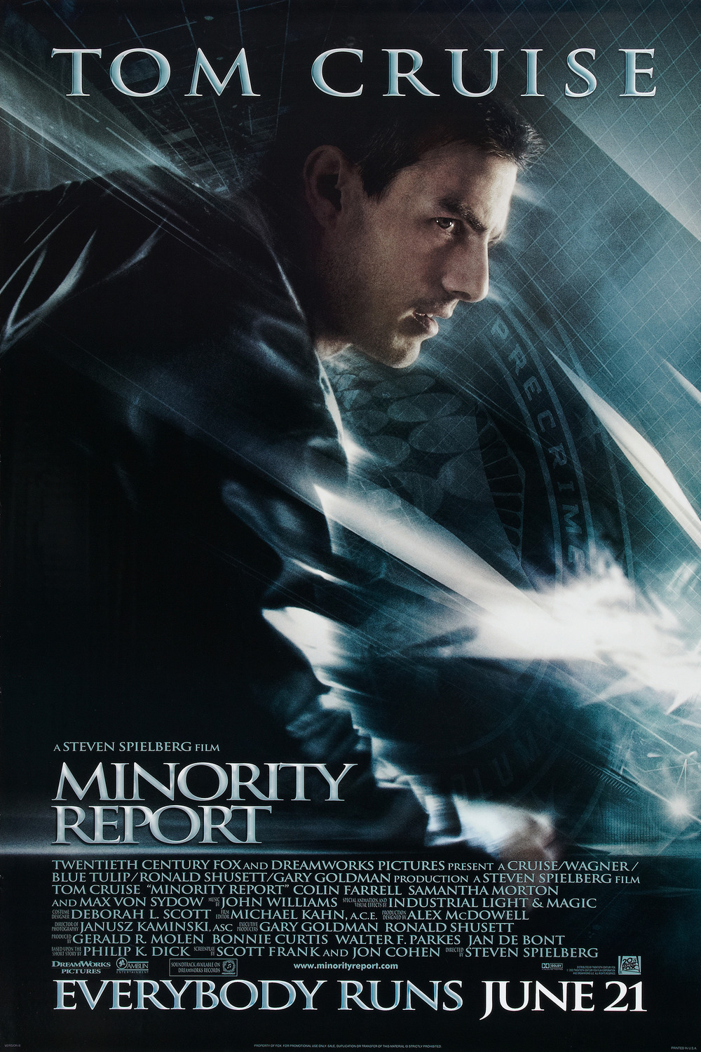 Minority Report (2002) หน่วยสกัดอาชญากรรมล่าอนาคต Tom Cruise